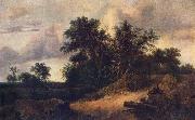 RUISDAEL, Jacob Isaackszon van Landscape with a House in the Grove about 1646 china oil painting artist